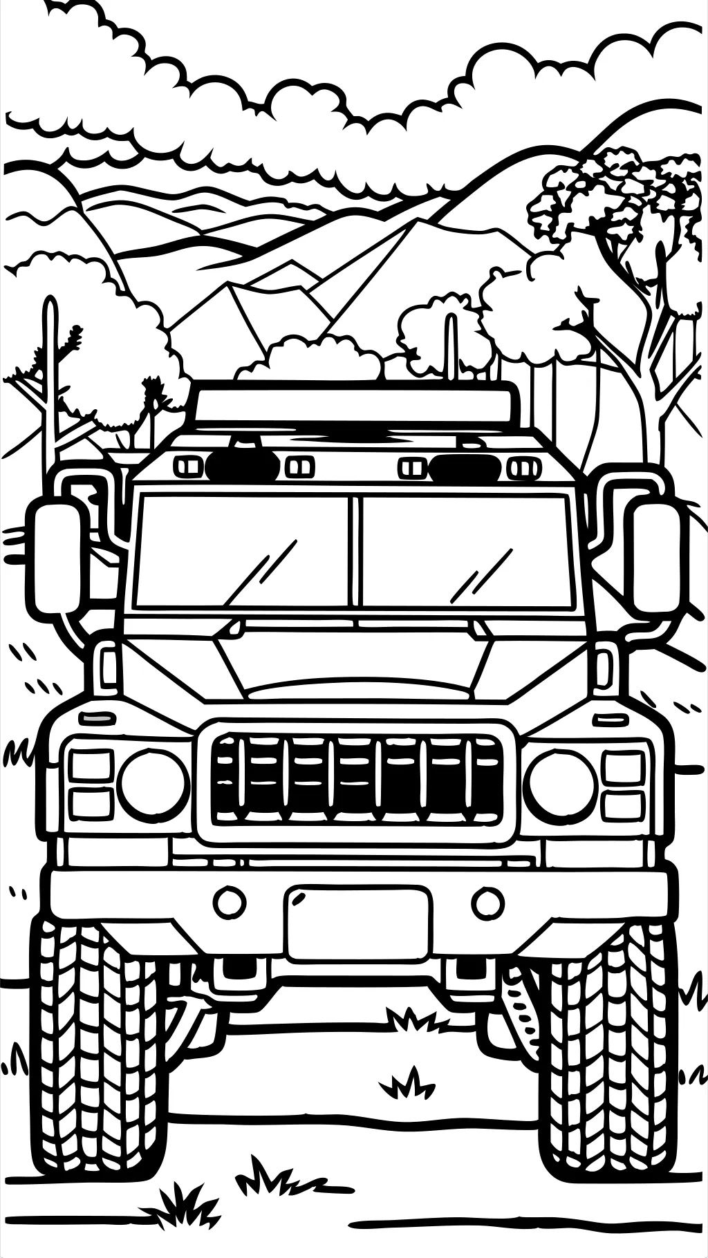 coloriages de camions militaires